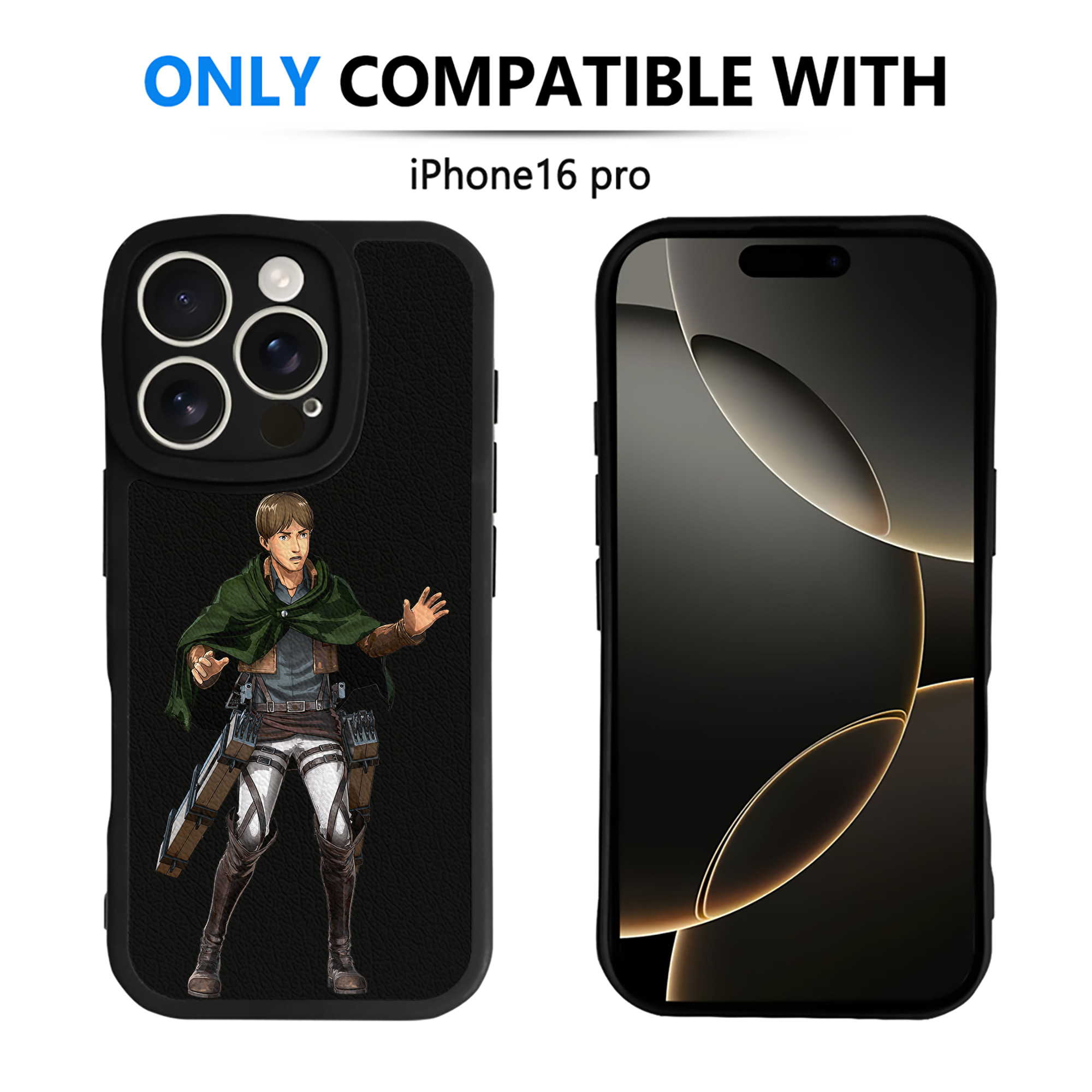（画像用） 進撃の巨人 Attack on Titan 【iPhone 16シリーズ対応】シリコンスマホケース（レザー調） 材質：シリコン